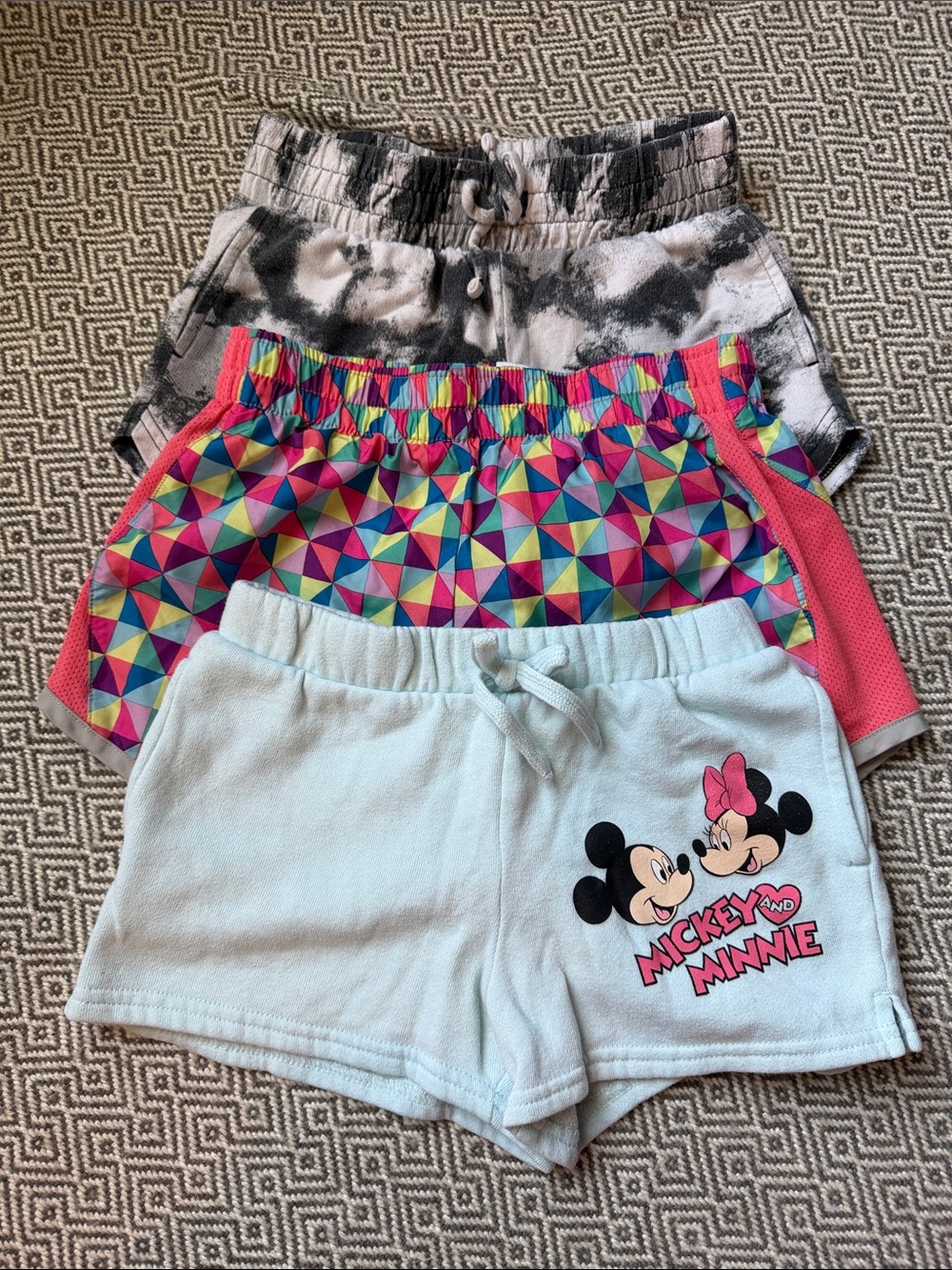 Disney Light Blue Mickey & Minnie Girls' Shorts